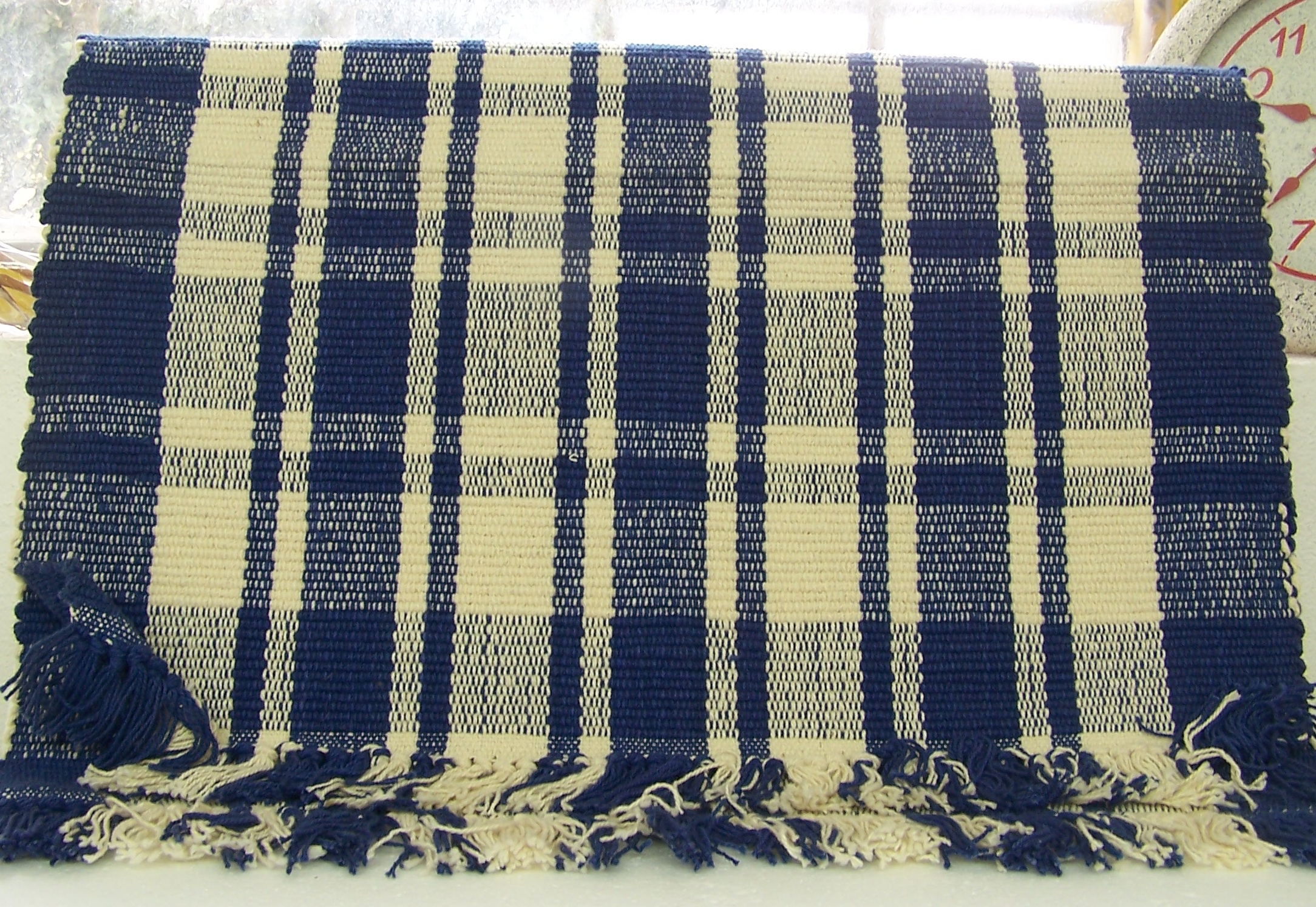 Tappeto Chek blu 50x80